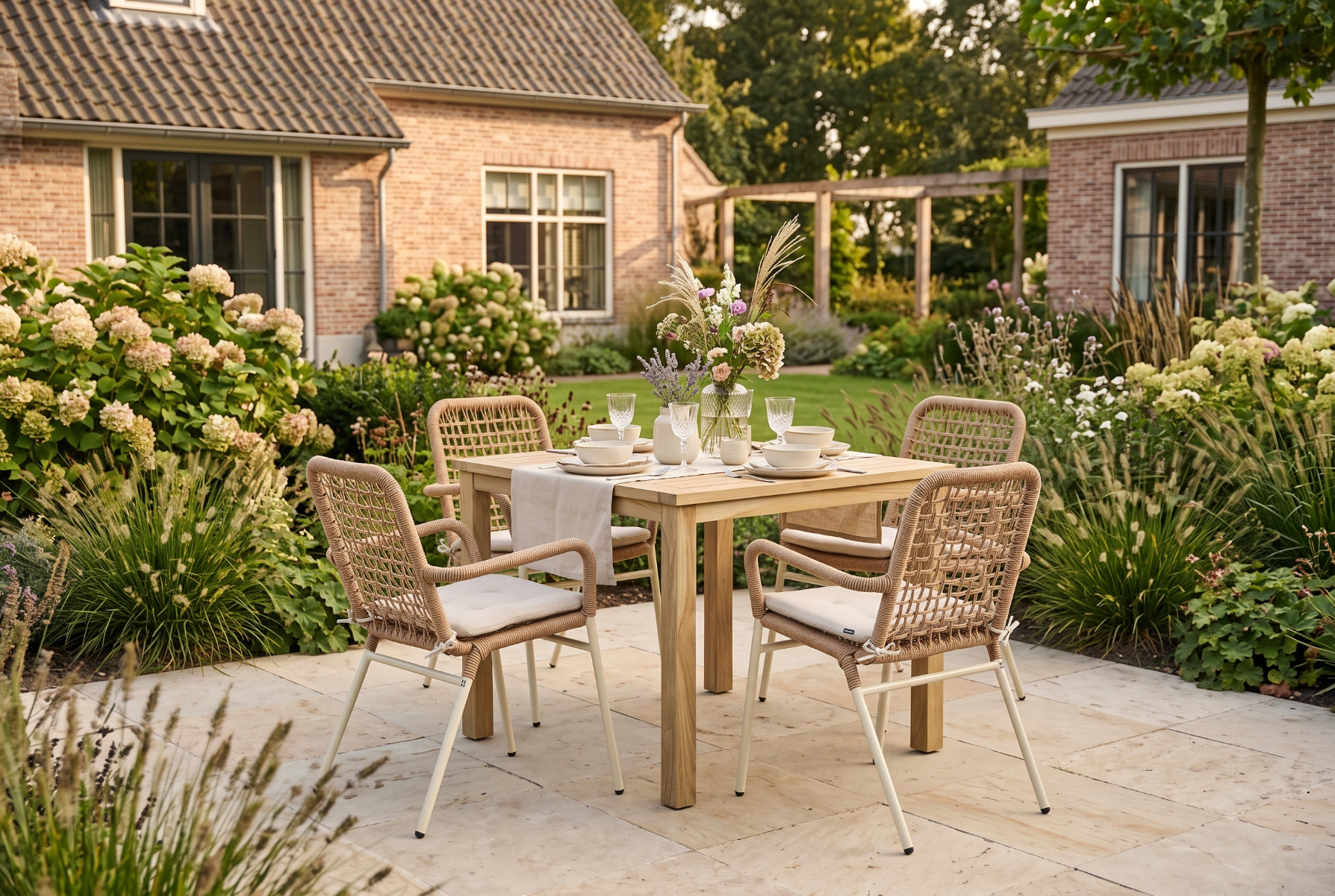 De Laan Catalone/Weston 90 cm dining tuinset 5-delig