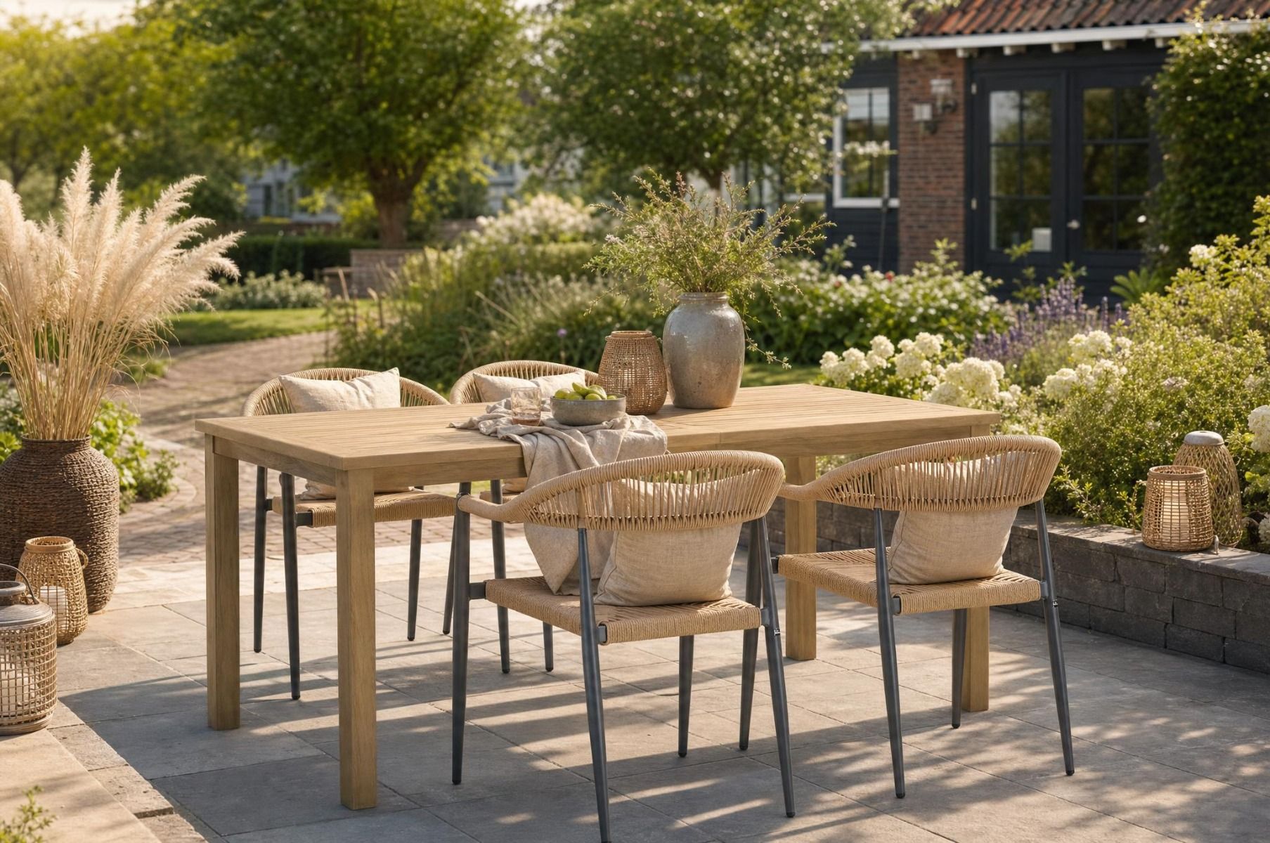 De Laan Granada/Weston 160 cm dining tuinset 5-delig