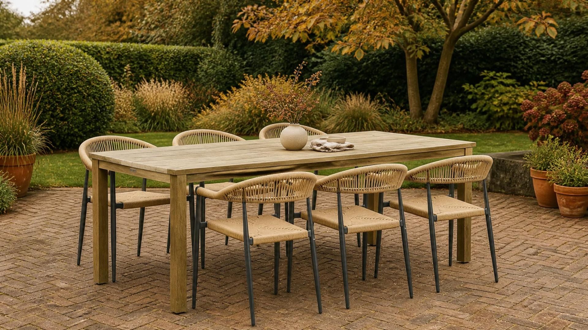 De Laan Granada/Weston 210 cm dining tuinset 7-delig