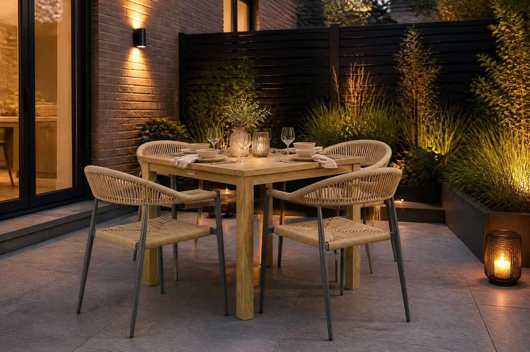 De Laan Granada/Weston 90 cm dining tuinset 5-delig