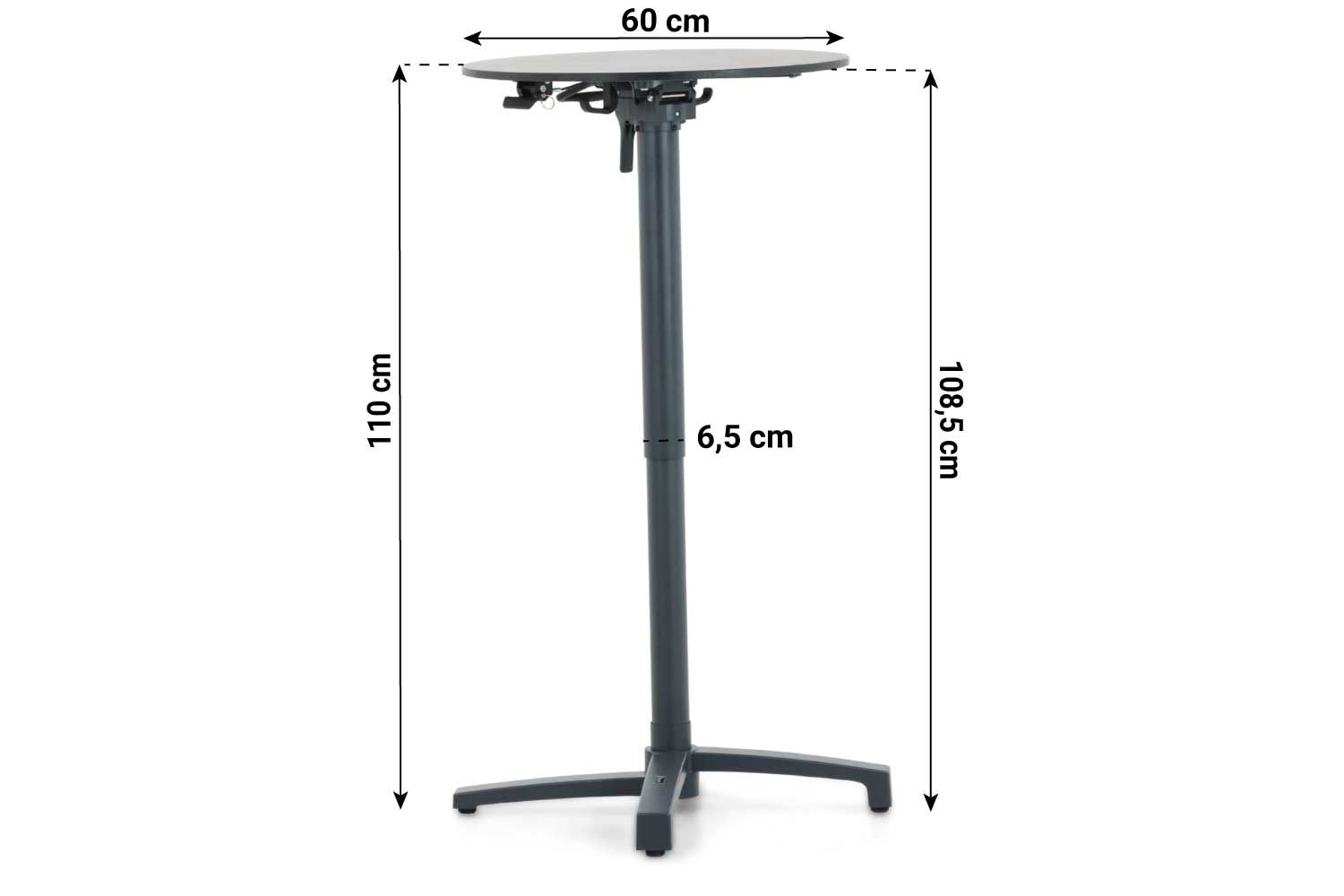 De Laan Javi bistro/bartafel 60 cm