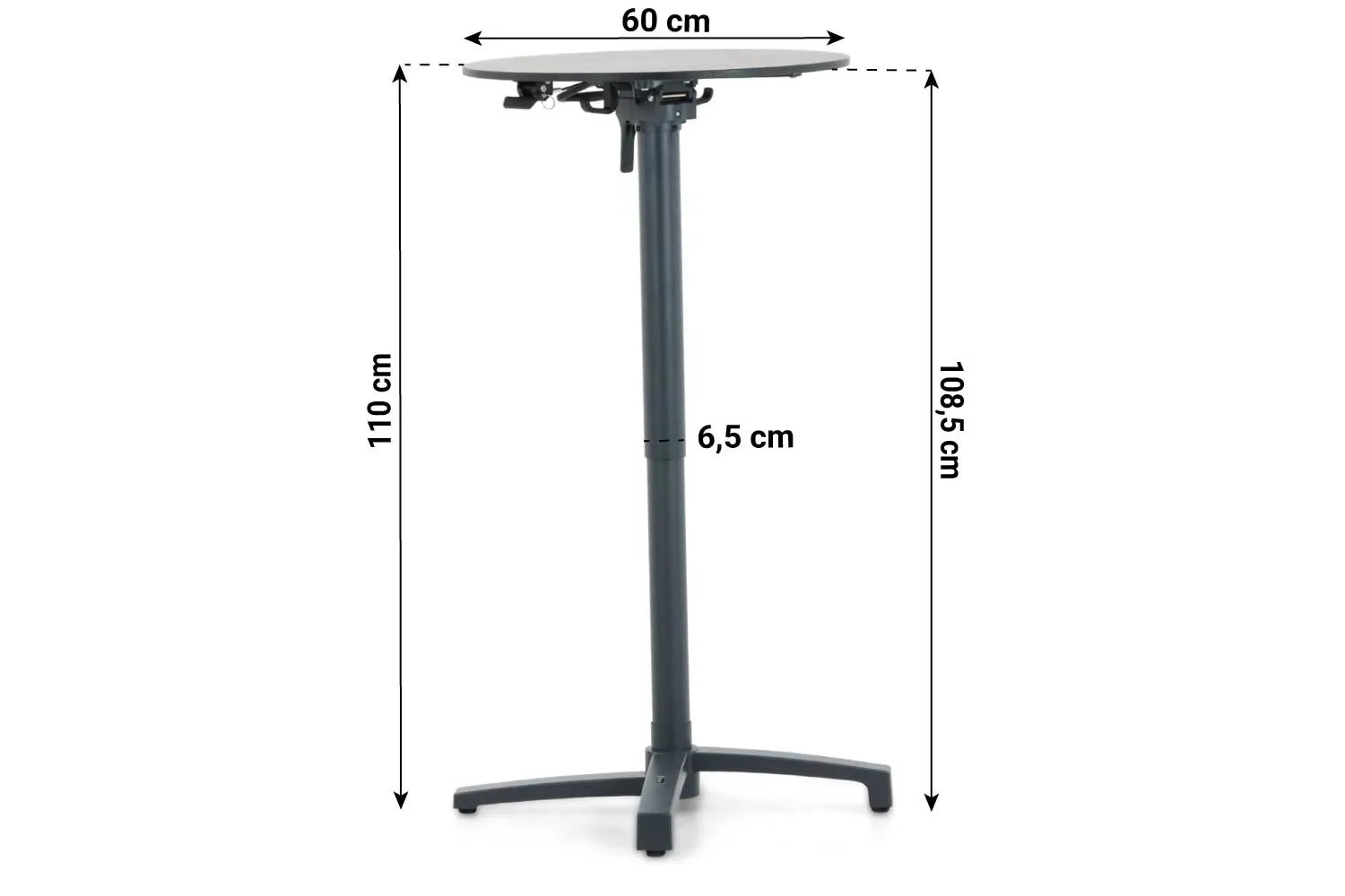De Laan Javi bistro/bartafel 60 cm thumbnail