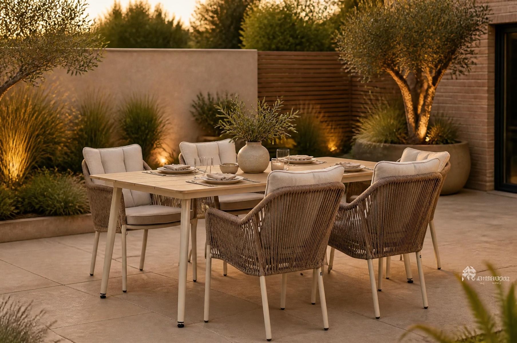 De Laan Marbella/Matale 180 cm dining tuinset 5-delig