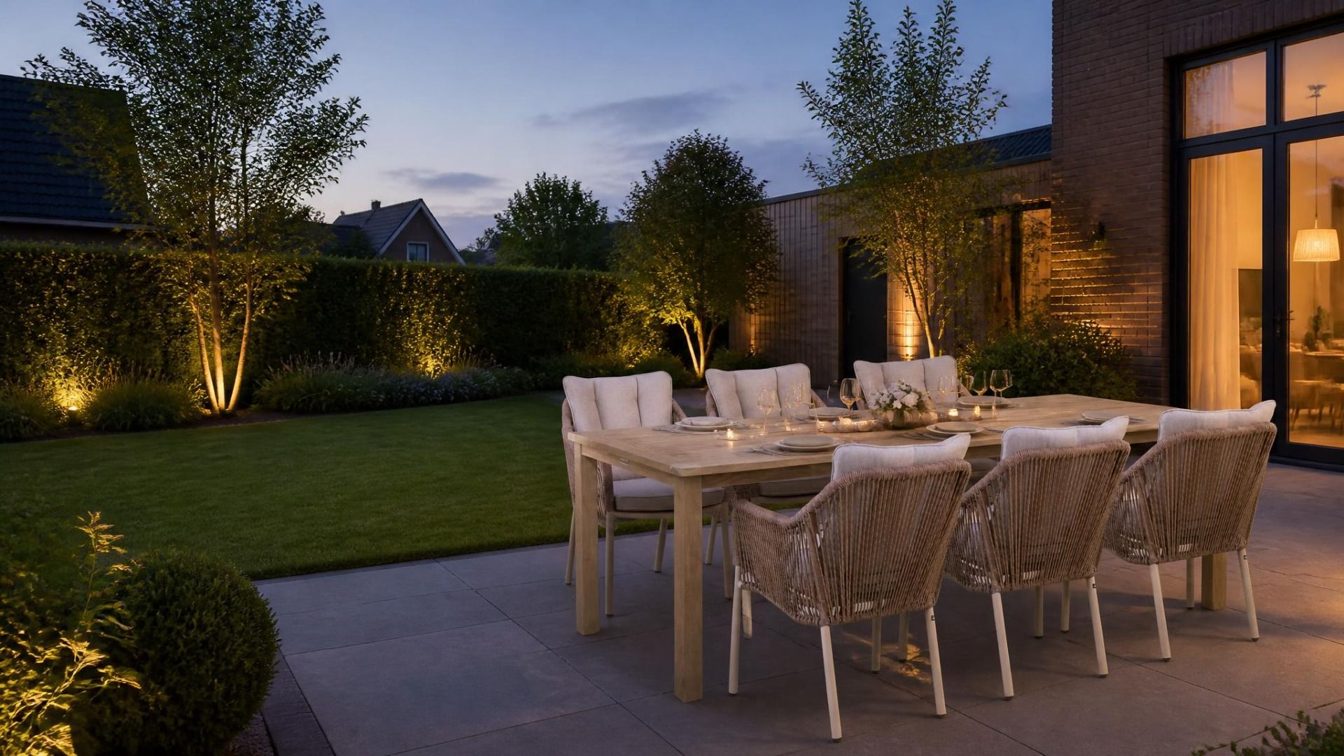 De Laan Marbella/Weston 210 cm dining tuinset 7-delig