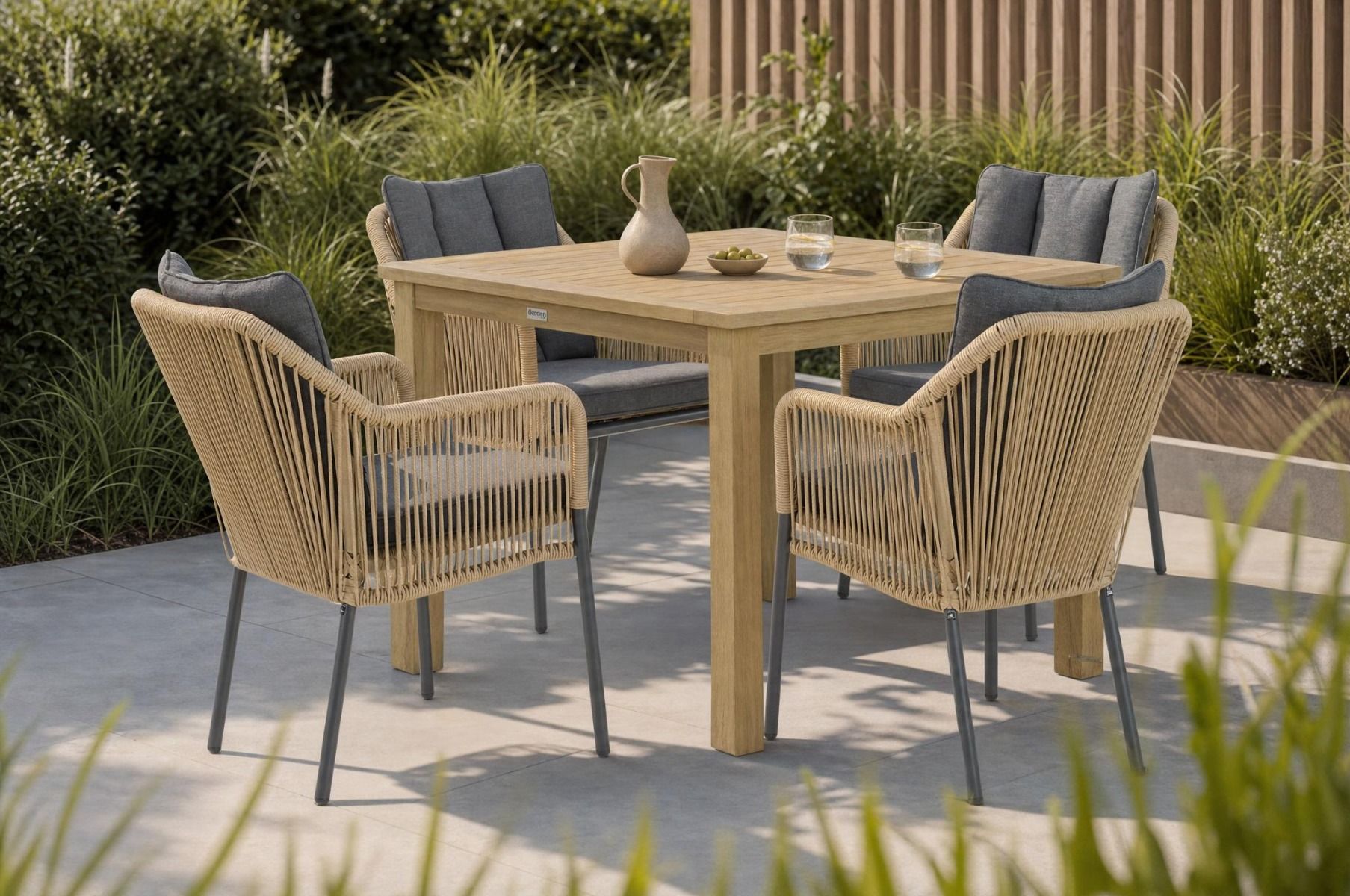De Laan Marbella/Weston 90 cm dining tuinset 5-delig
