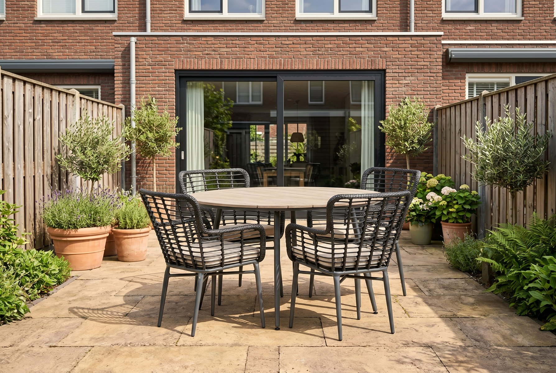 De Laan Toledo/Matale 125 cm dining tuinset 5-delig