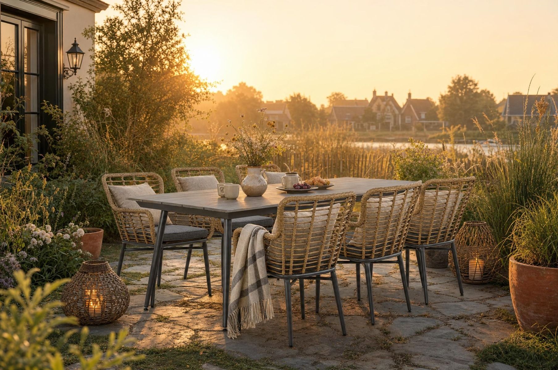 De Laan Toledo/Matale 240 cm dining tuinset 7-delig