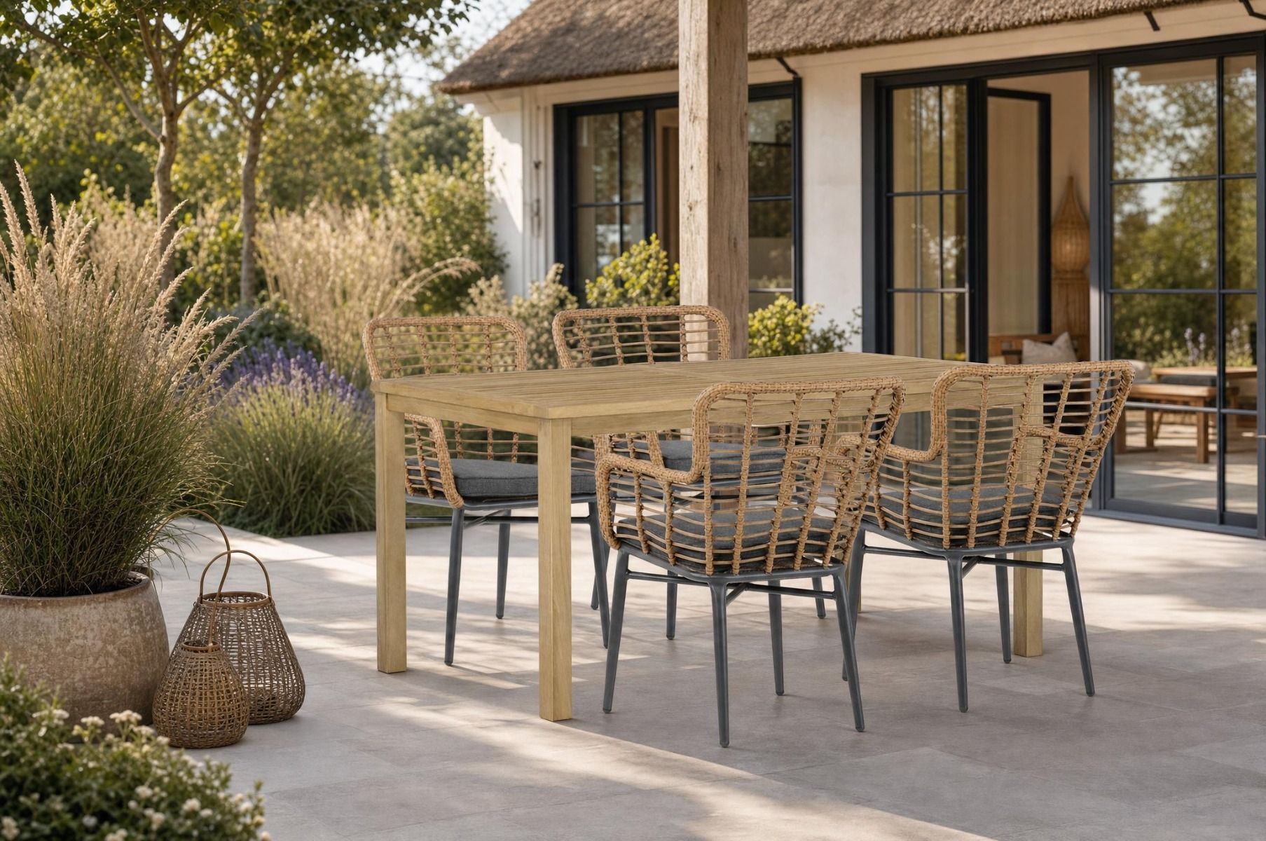 De Laan Toledo/Weston 160 cm dining tuinset 5-delig