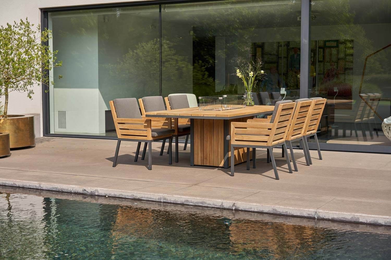 Garden Collections Buckingham/Seaside 220 cm dining tuinset 7-delig