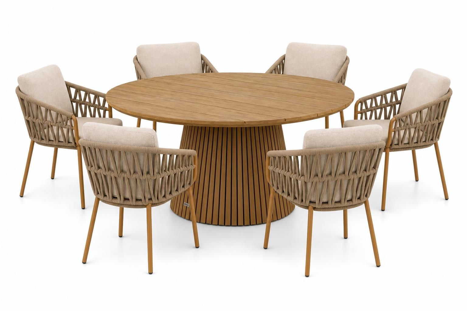 4 Seasons Outdoor Biarritz/Fungo 180 cm dining tuinset 7-delig