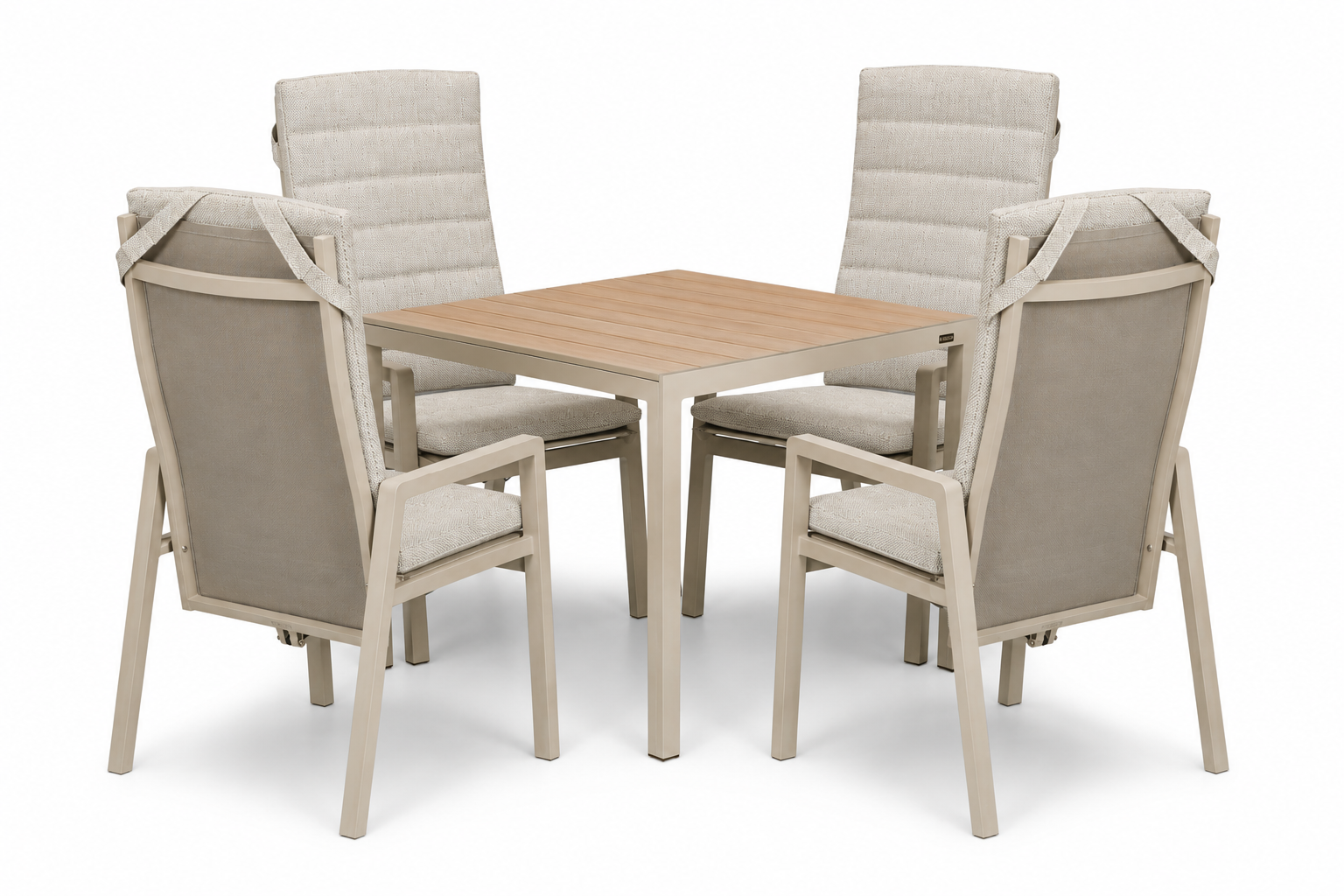 Lifestyle Vivaro/Creta 90x90 cm dining tuinset 5-delig
