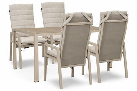 Lifestyle Vivaro/Creta 160x90 cm dining tuinset 5-delig