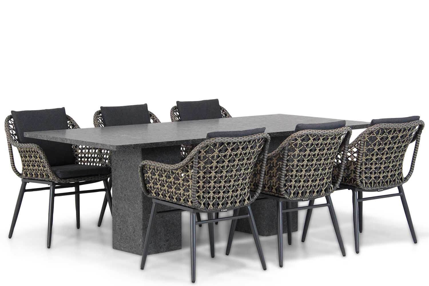 Lifestyle Dolphin/Graniet 220 cm dining tuinset 7-delig thumbnail