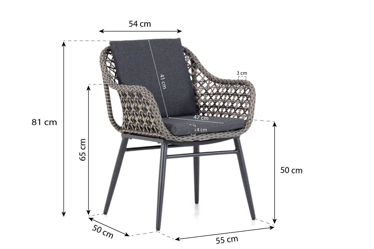 Lifestyle Dolphin/Graniet 220 cm dining tuinset 7-delig