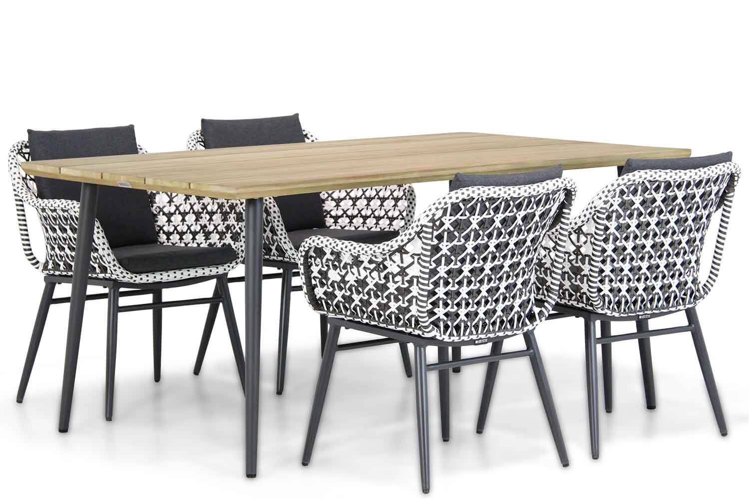 Lifestyle Dolphin/Montana 180 cm dining tuinset 5-delig thumbnail