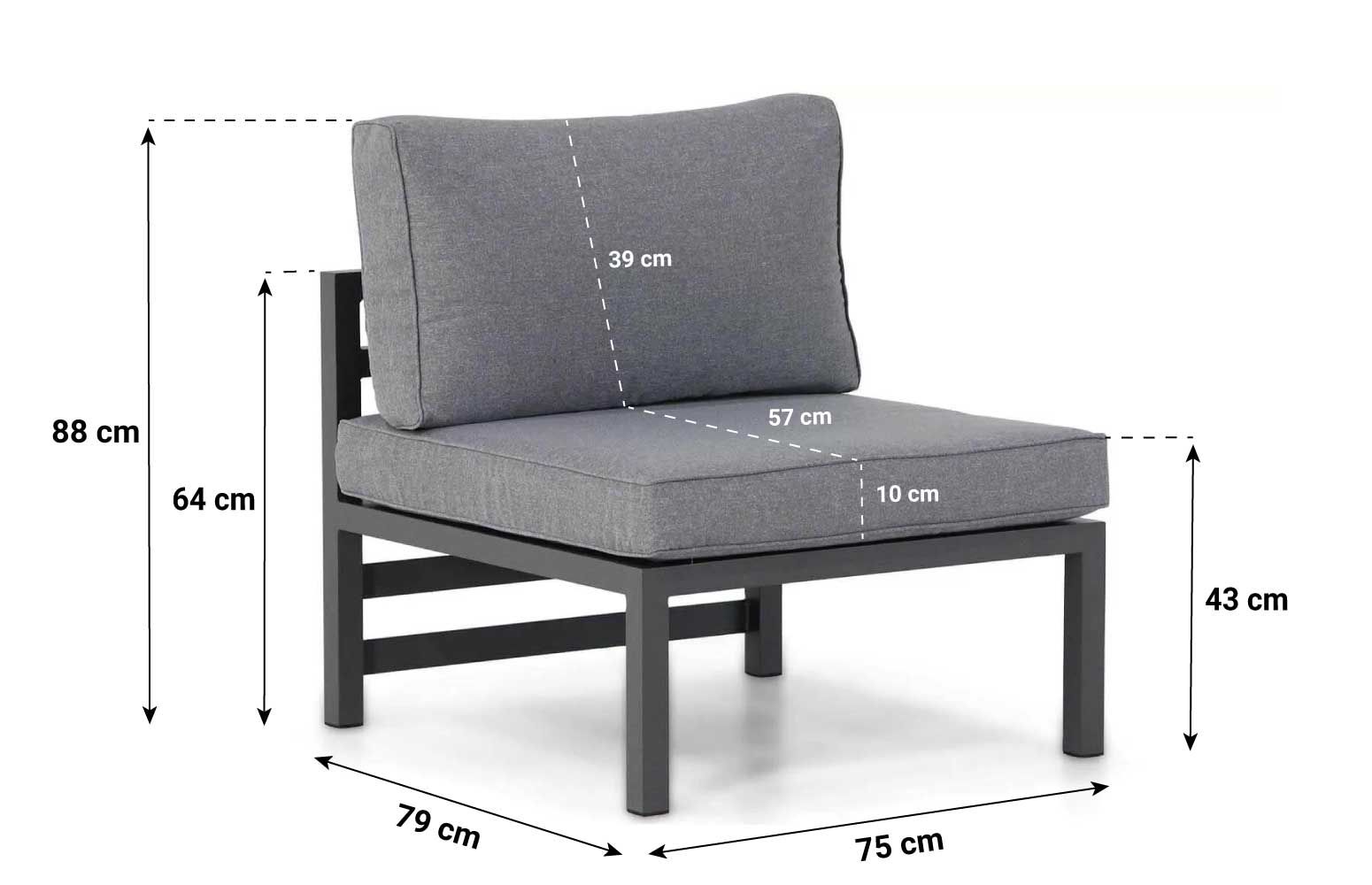 Domani Melby hoek loungeset 6-delig