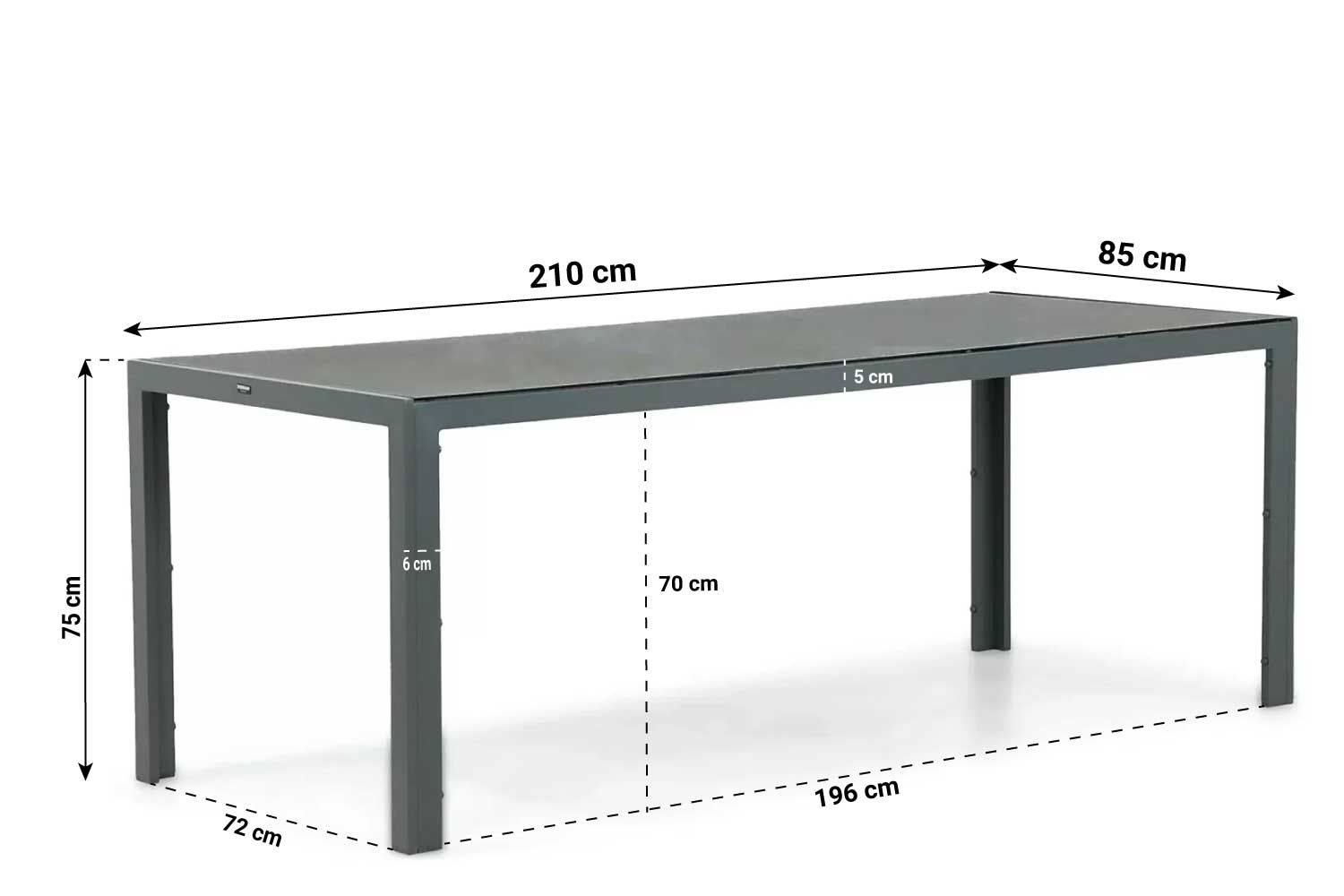 Lifestyle Sella/Venustas 210 cm dining tuinset 7-delig thumbnail