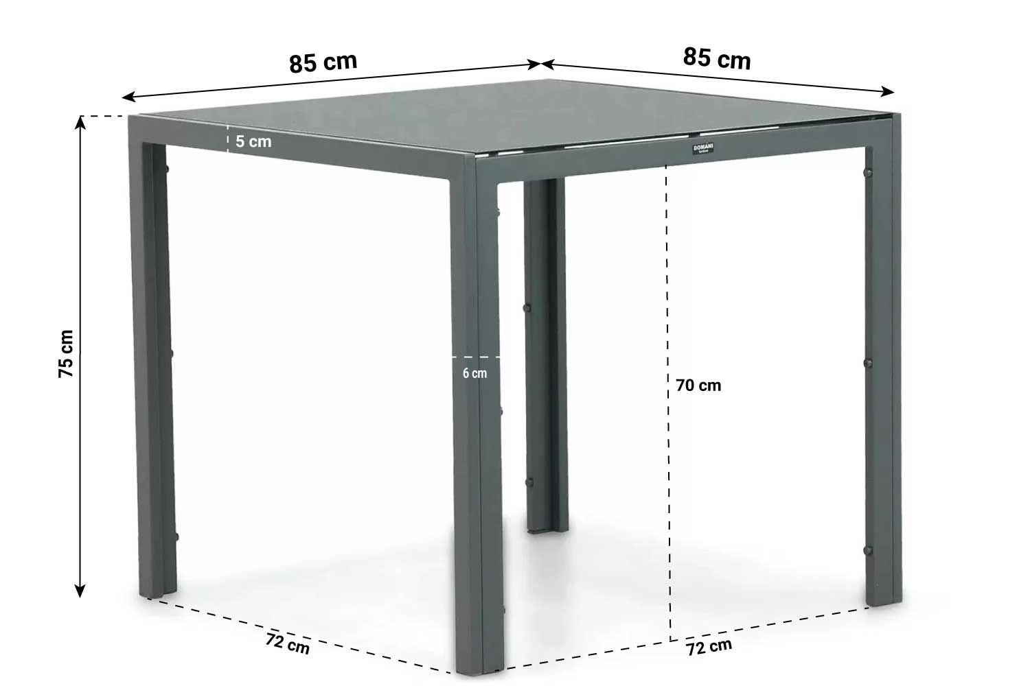 Presto Lucardo/Venustas 85 cm dining tuinset 5-delig
