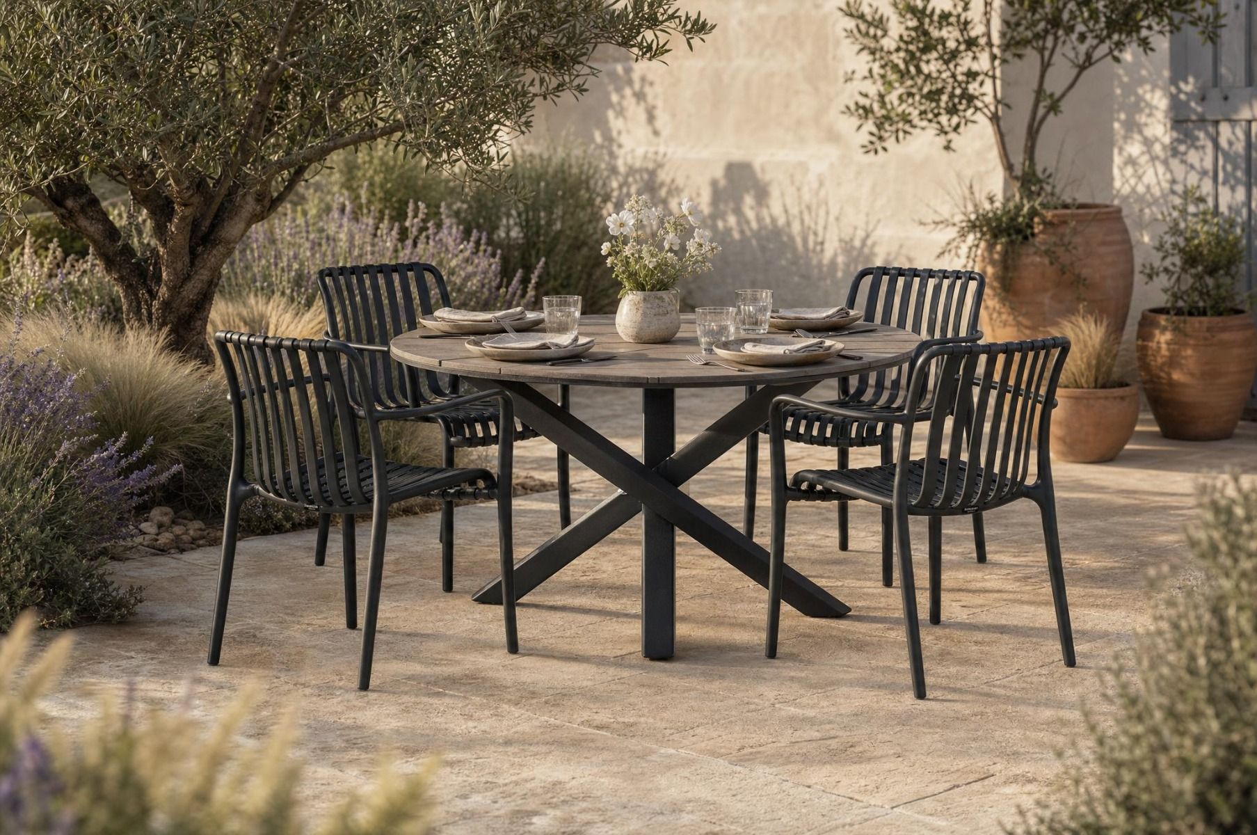 Domani Alba/Ancona 125 cm dining tuinset 5-delig