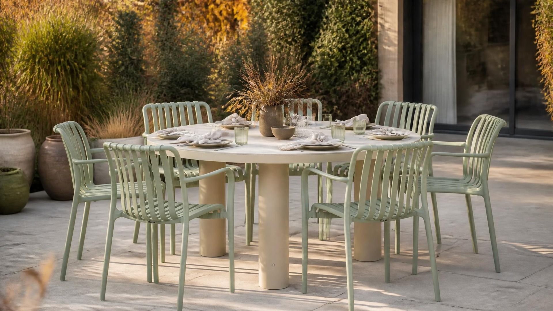 Domani Alba/Arancia 150 cm dining tuinset 7-delig