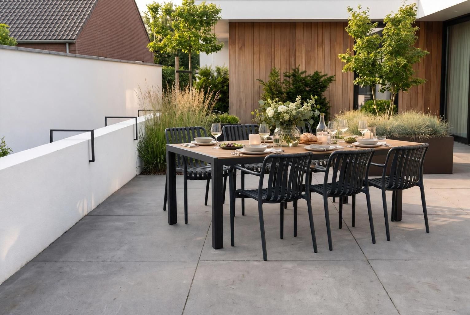 Domani Alba/Creta 210x90 cm dining tuinset 7-delig