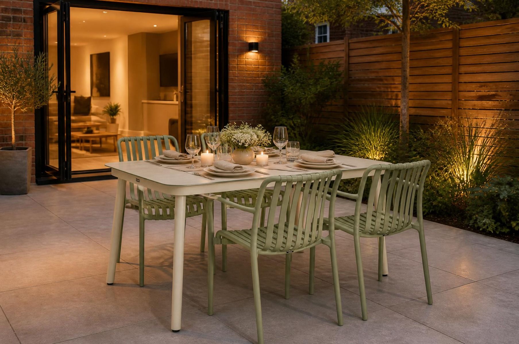 Domani Alba/Tavano 160x90 cm dining tuinset 5-delig