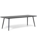 Moderne rechthoekige tuintafel met antraciet aluminium frame – vooraanzicht thumbnail