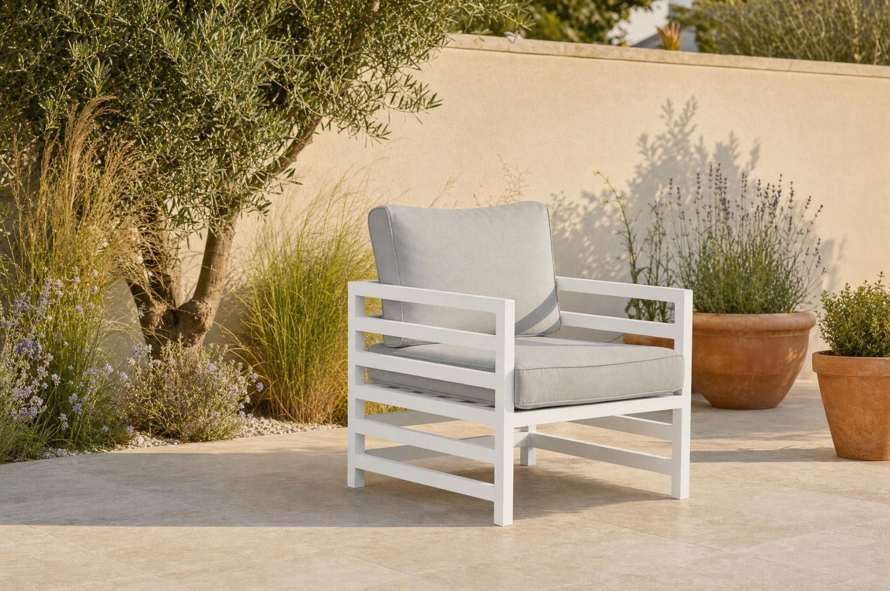 Domani Linde lounge tuinstoel white