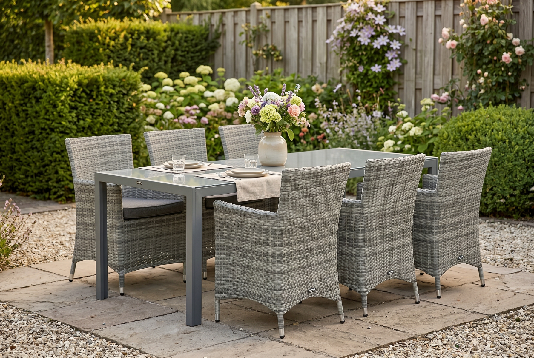 Domani Miami/Venustas 210 cm dining tuinset 7-delig