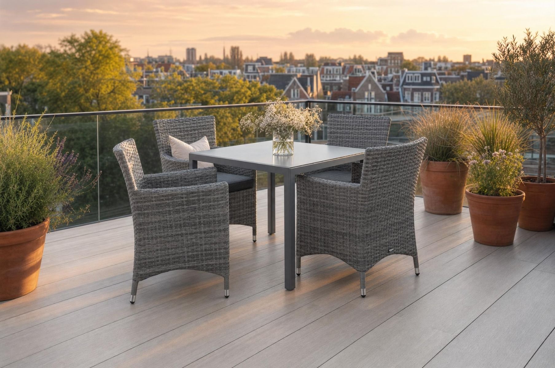 Domani Miami/Venustas 85 cm dining tuinset 5-delig
