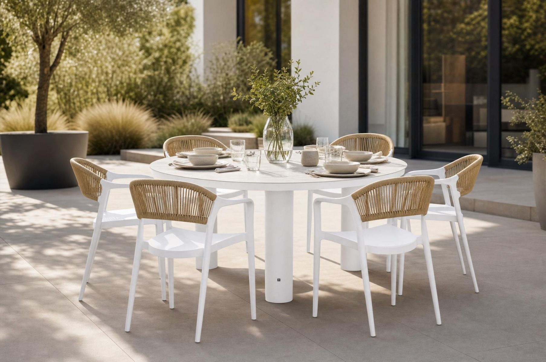 Domani Toscano/Arancia 150 cm dining tuinset 7-delig