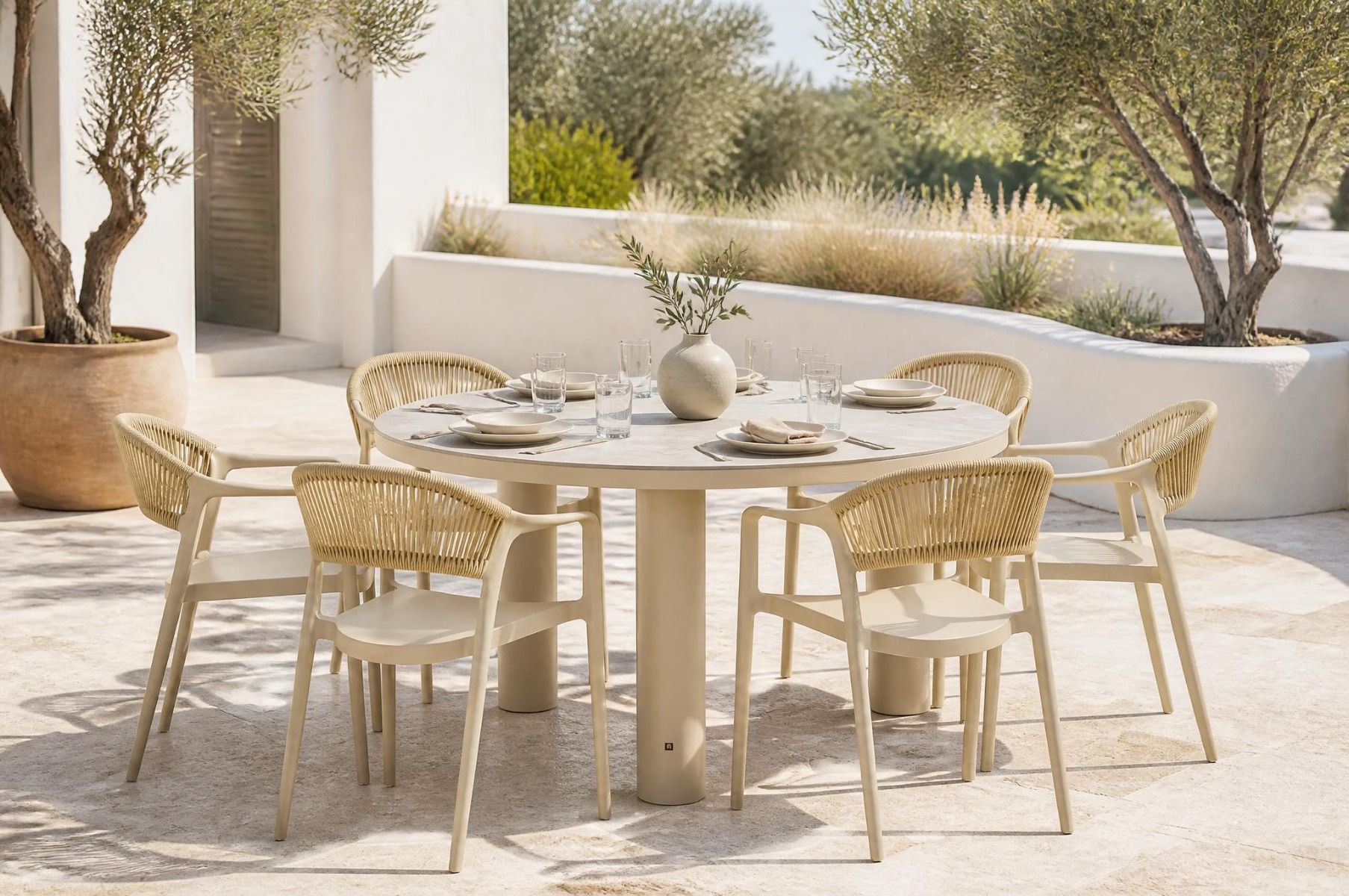 Domani Toscano/Arancia 150 cm dining tuinset 7-delig