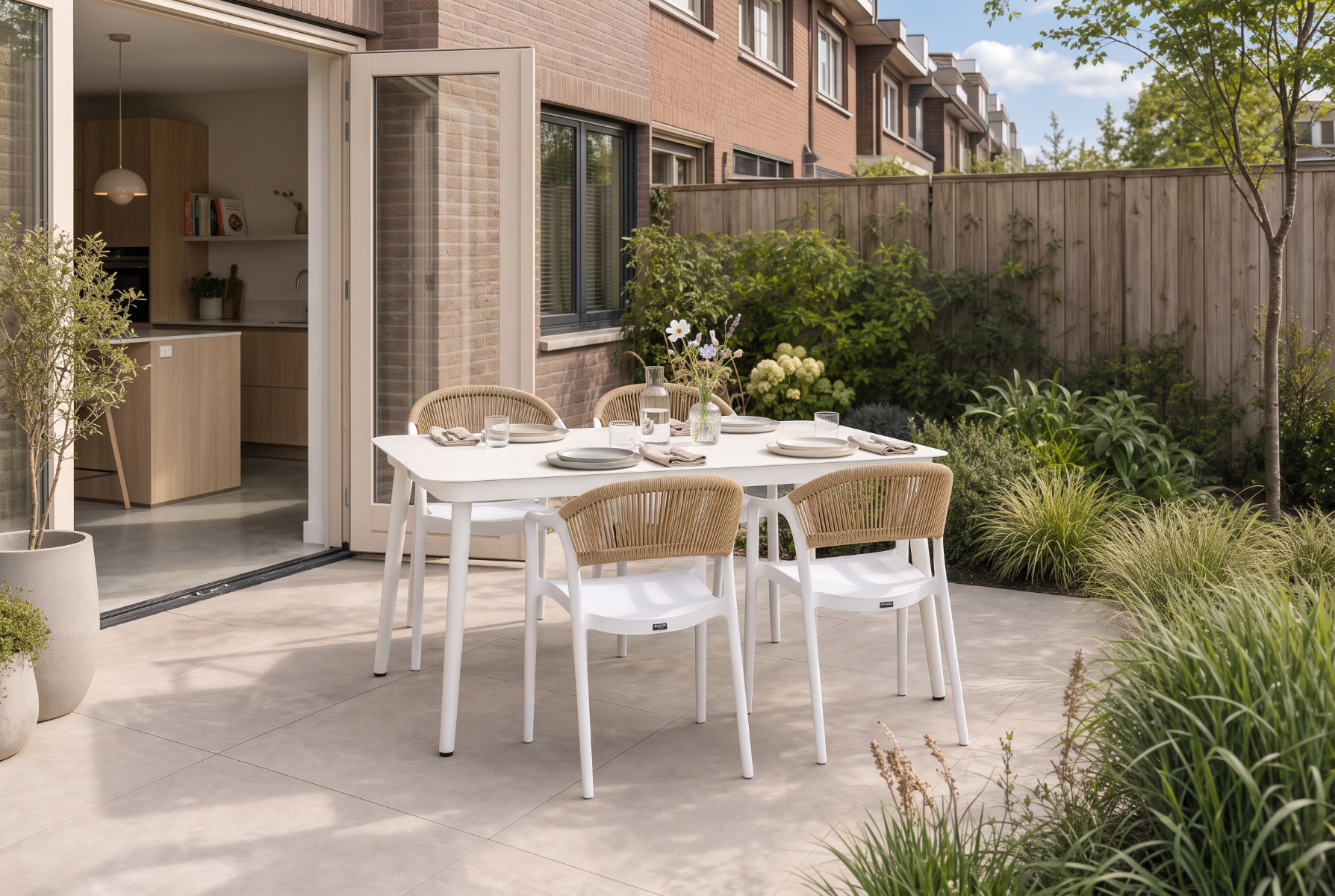 Domani Toscano/Tavano 160x90 cm dining tuinset 5-delig