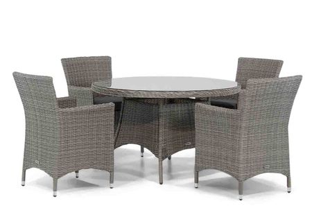 Garden Collections Dublin/Aberdeen 120 cm rond dining tuinset 5-delig