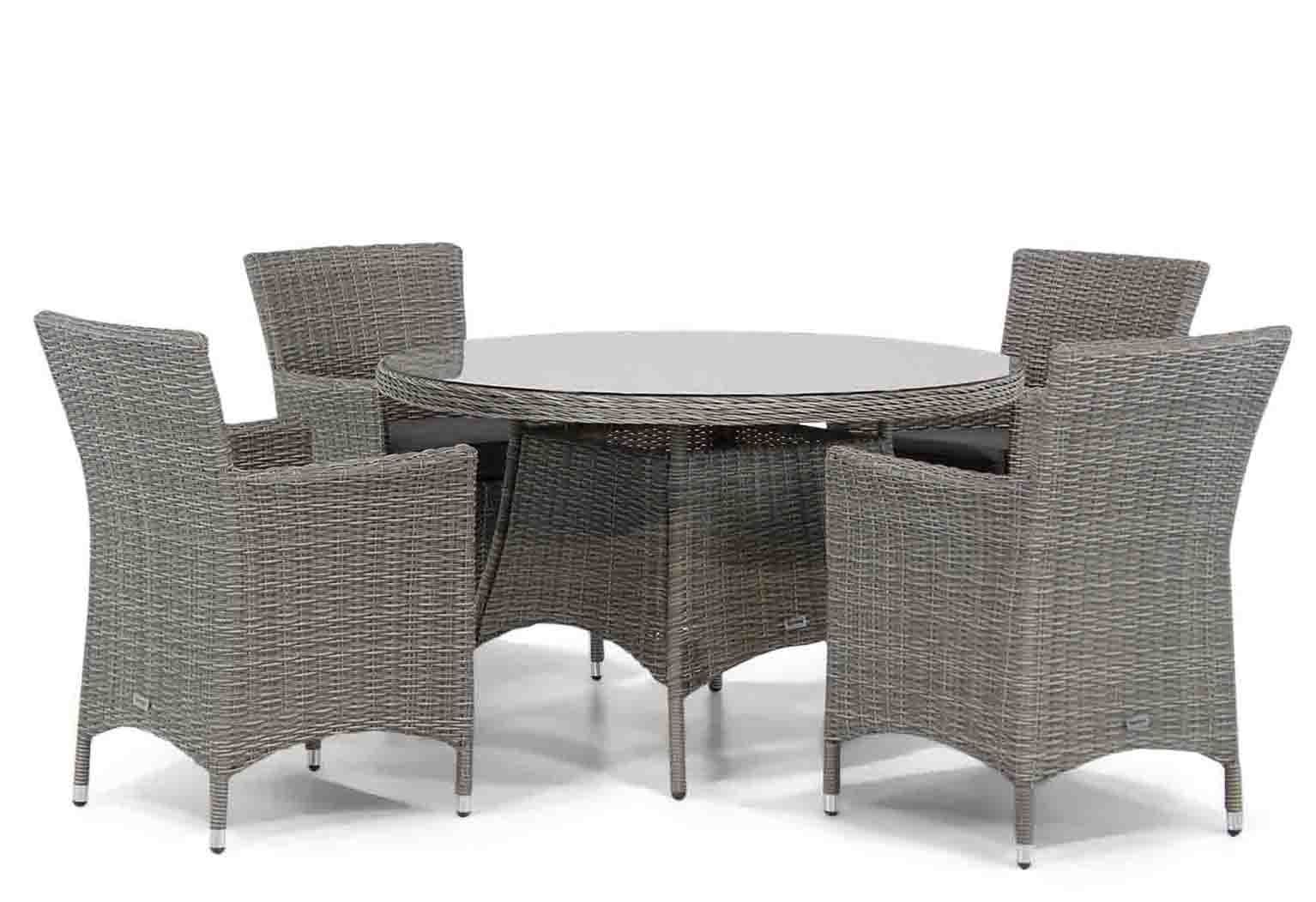 Garden Collections Dublin/Aberdeen 120 cm rond dining tuinset 5-delig thumbnail
