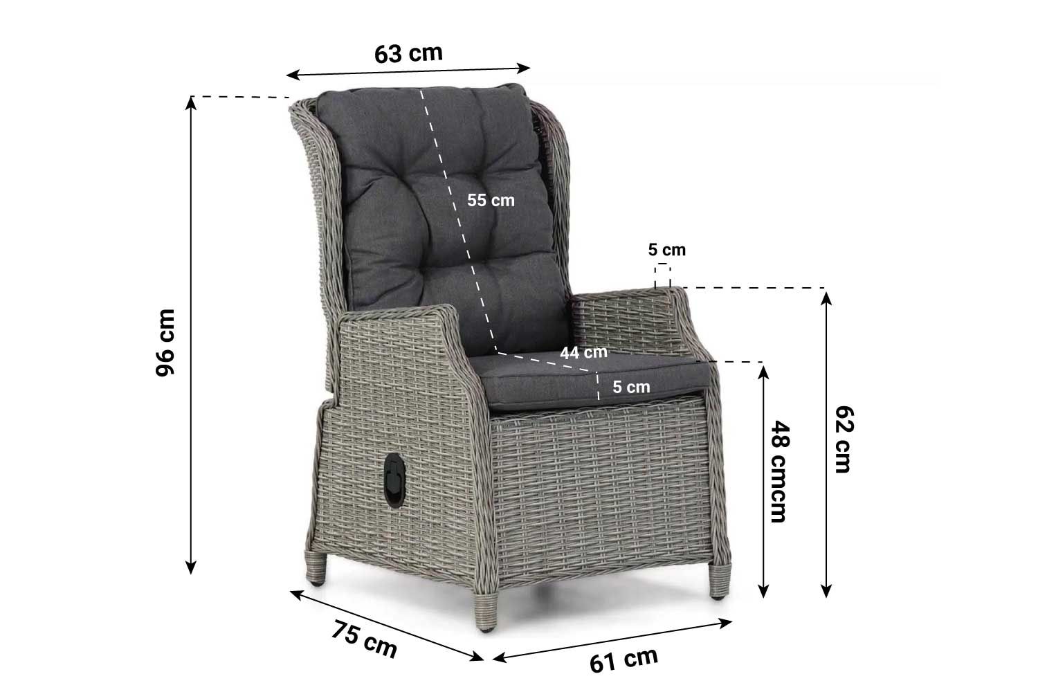 Garden Collections Edingburgh/Oregon 240 cm dining tuinset 7-delig