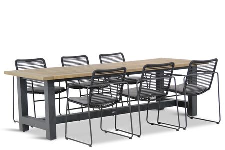 4 Seasons Outdoor Elba/San Francisco 260 cm dining tuinset 7-delig stapelbaar