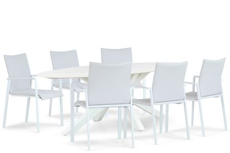 Lifestyle Rome/Ellisse 240 cm dining tuinset 7-delig