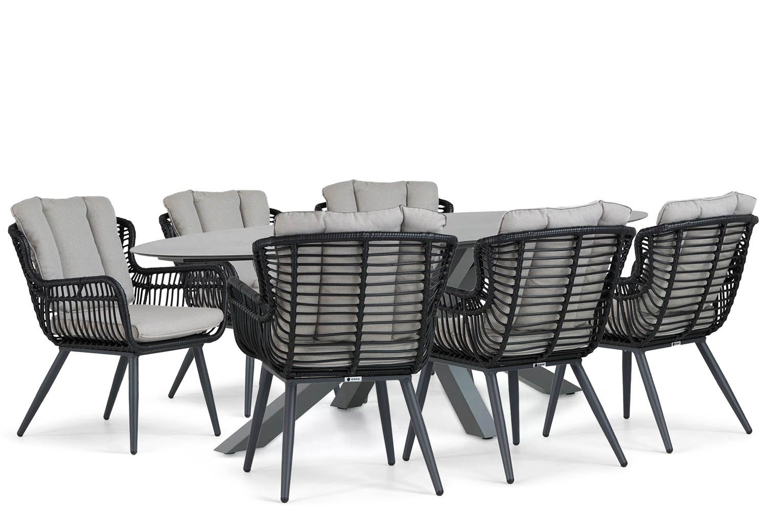 Coco Azzano/Ellisse 240 cm dining tuinset 7-delig thumbnail