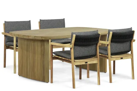 Santika Suka/Falcon 180 cm dining tuinset 5-delig