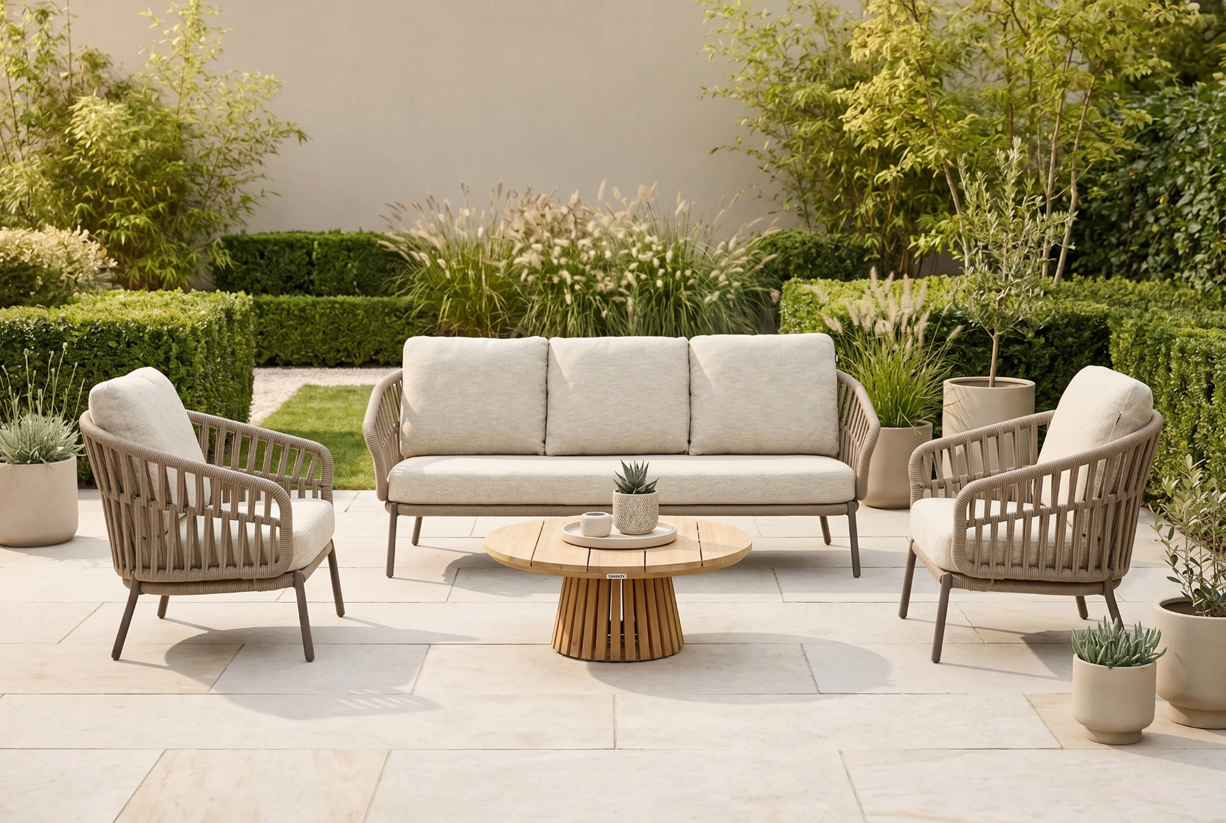 Coco Elara/Fungo 75 cm stoel-bank loungeset 4-delig