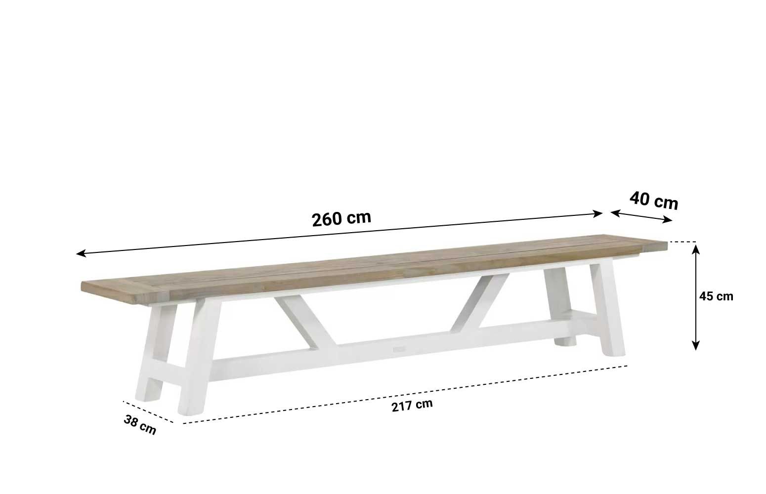 Lifestyle Florence/Florence 260 cm dining tuinset 3-delig