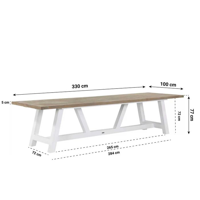 Lifestyle Ultimate/Florence 330 cm dining tuinset 9-delig