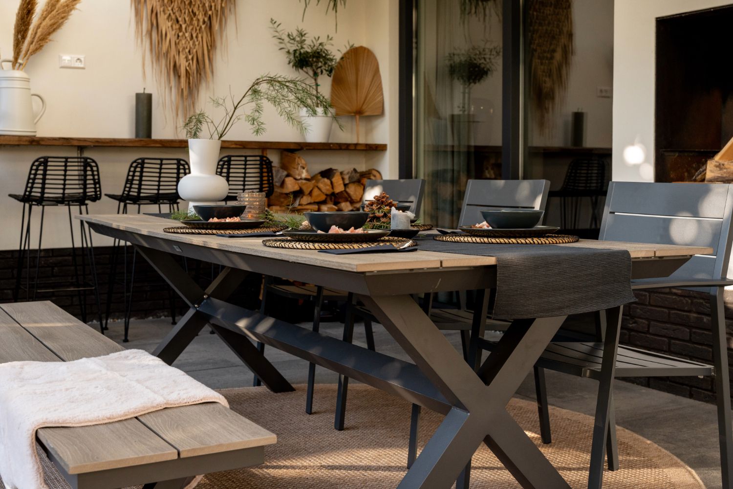 Lifestyle Stella/Forest 180 cm dining tuinset 4-delig