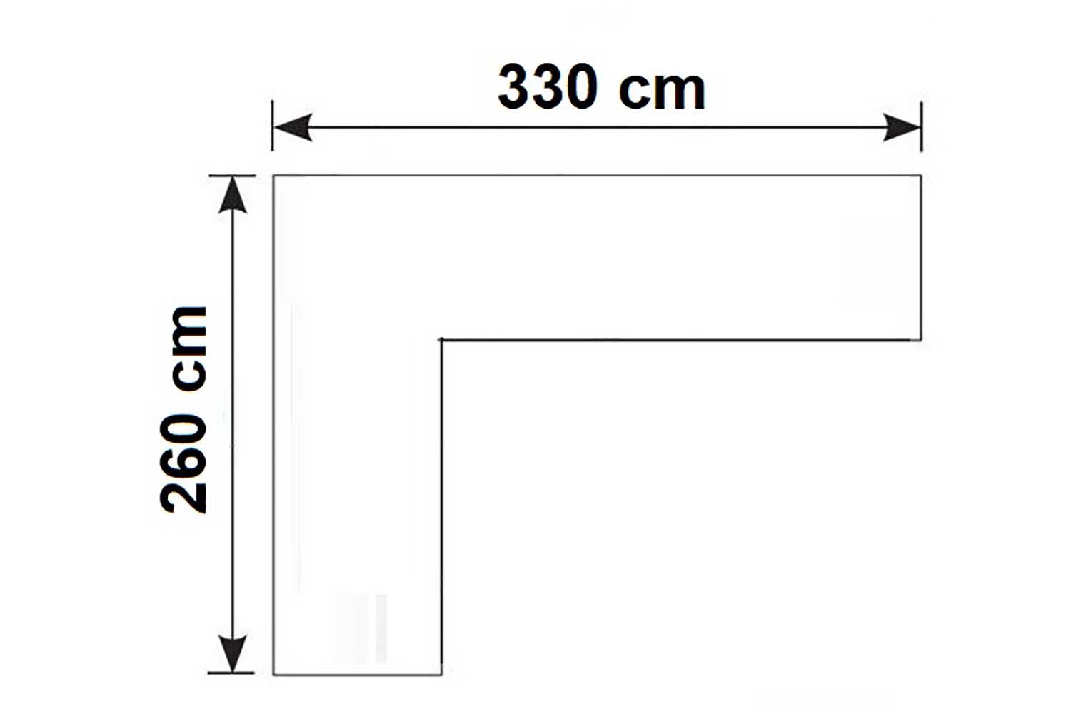 Loungesethoes voor loungeset L-vorm Links 330 cm x 260 cm thumbnail