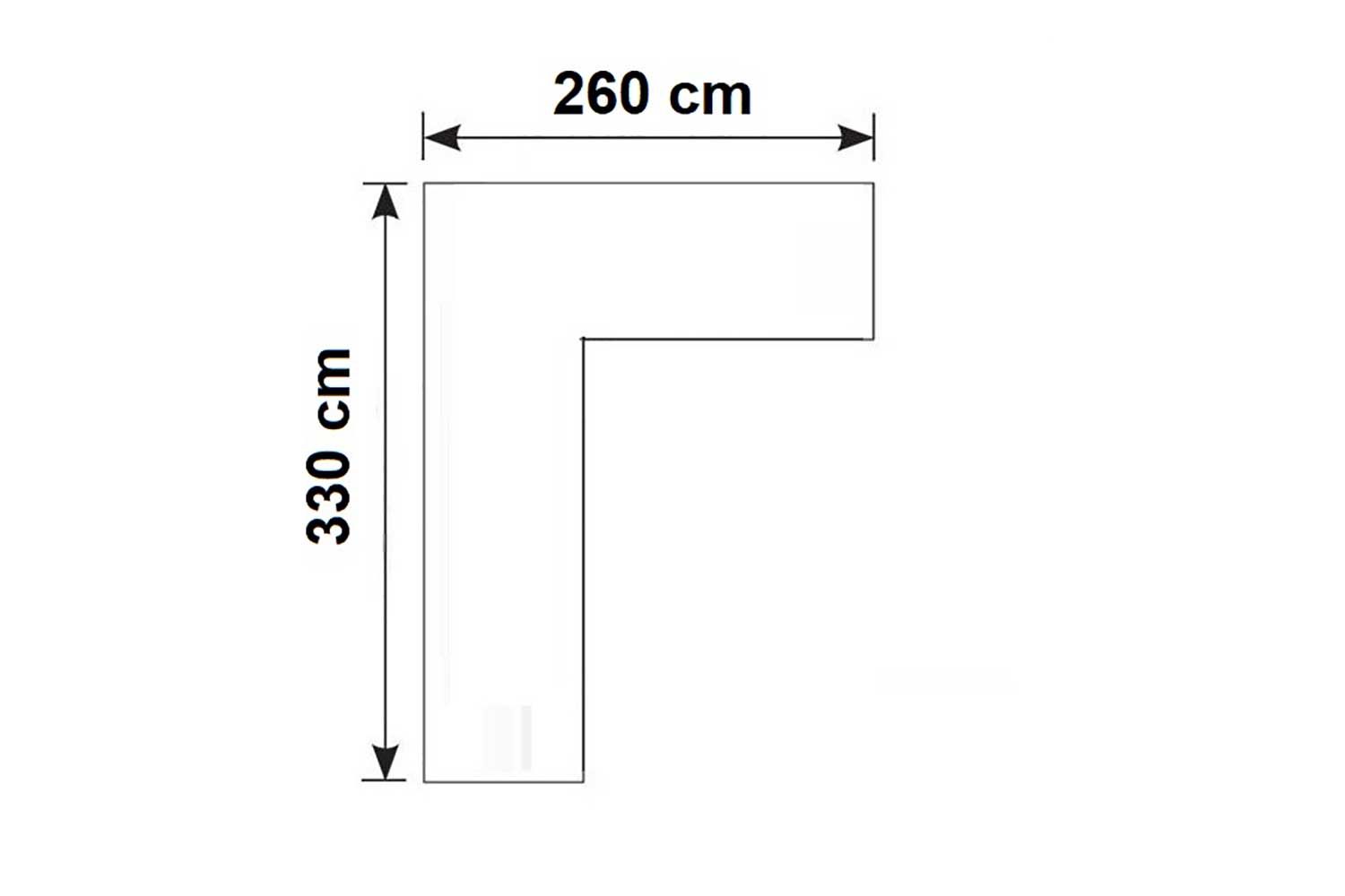 Loungesethoes voor loungeset L-vorm Rechts 330 cm x 260 cm thumbnail