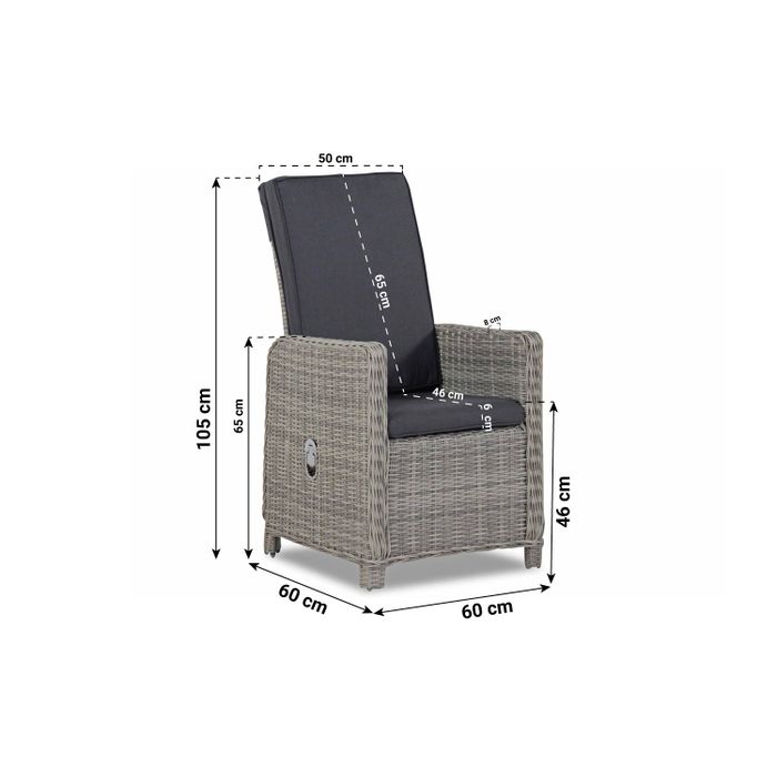 Garden Collections Bello/Oregon 300 cm dining tuinset 9-delig verstelbaar
