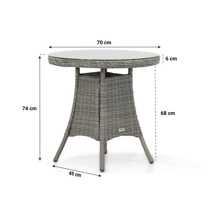 Garden Collections Dublin/Bolton 70 cm dining tuinset 3-delig