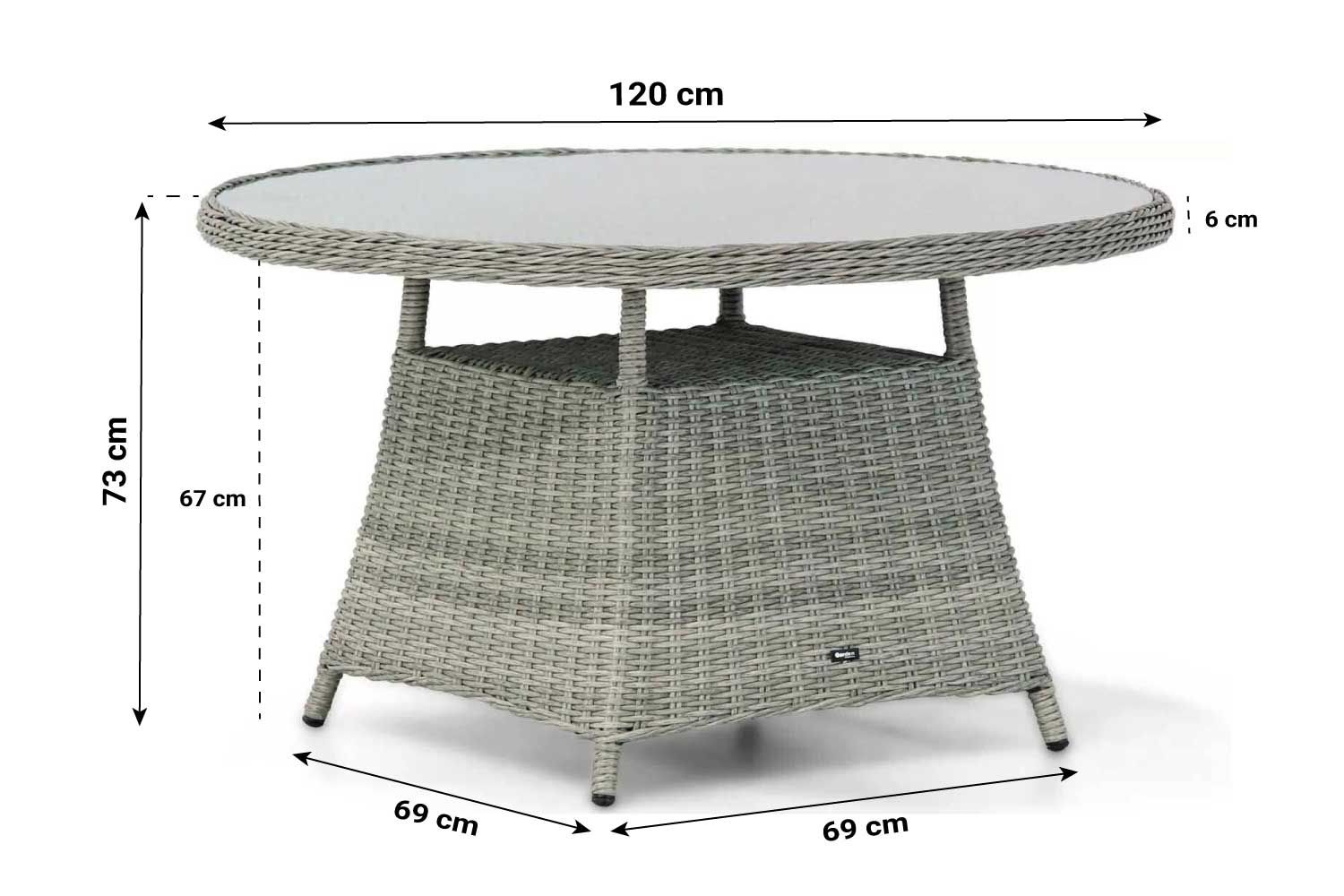 Garden Collections Buckingham dining tuintafel rond 120 cm