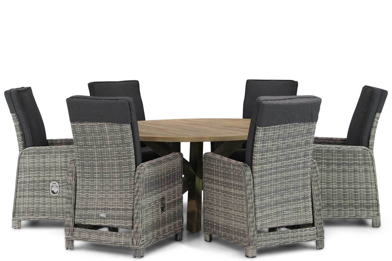 Garden Collections Bello/Sand City rond 160 cm dining tuinset 7-delig thumbnail